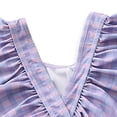 thumbnail image 7 of Staki Girls' One-Piece Swimwear Girls Swimsuit Ruffled Square Neck One Piece Bathing Suit Girls'Swimwear 3T 4T 5T(Purple,5-6 Years), 7 of 7