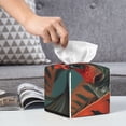 thumbnail image 6 of Gukieu Colorful Reptile And Leaves Print Leather Tissue Box, PVC Waterproof Velcro Opening and Closing Square Tissue Box Holder, Suitable for Home and Office Decoration, 6 of 7