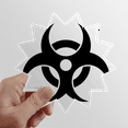 thumbnail image 1 of Checal Toxic Radiation Harmful Pattern Sun Vinyl Sticker Luggage Graffiti Flower Decal, 1 of 3