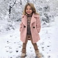 thumbnail image 2 of Generic Toddler Baby Kids Girls Coat Winter Windproof Thicken Coat Jacket Warm Button Outerwear Jacket Comfortable Breathable for Home Indoor Outdoor（4-5 Years Pink）, 2 of 7