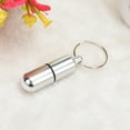 thumbnail image 2 of Riforla Nouvelle Mini Boîte de Pilules en Aluminium Étanche Porte-Bouteille Contenant Porte-Clés Camping et Randonnée Argent, 2 of 4