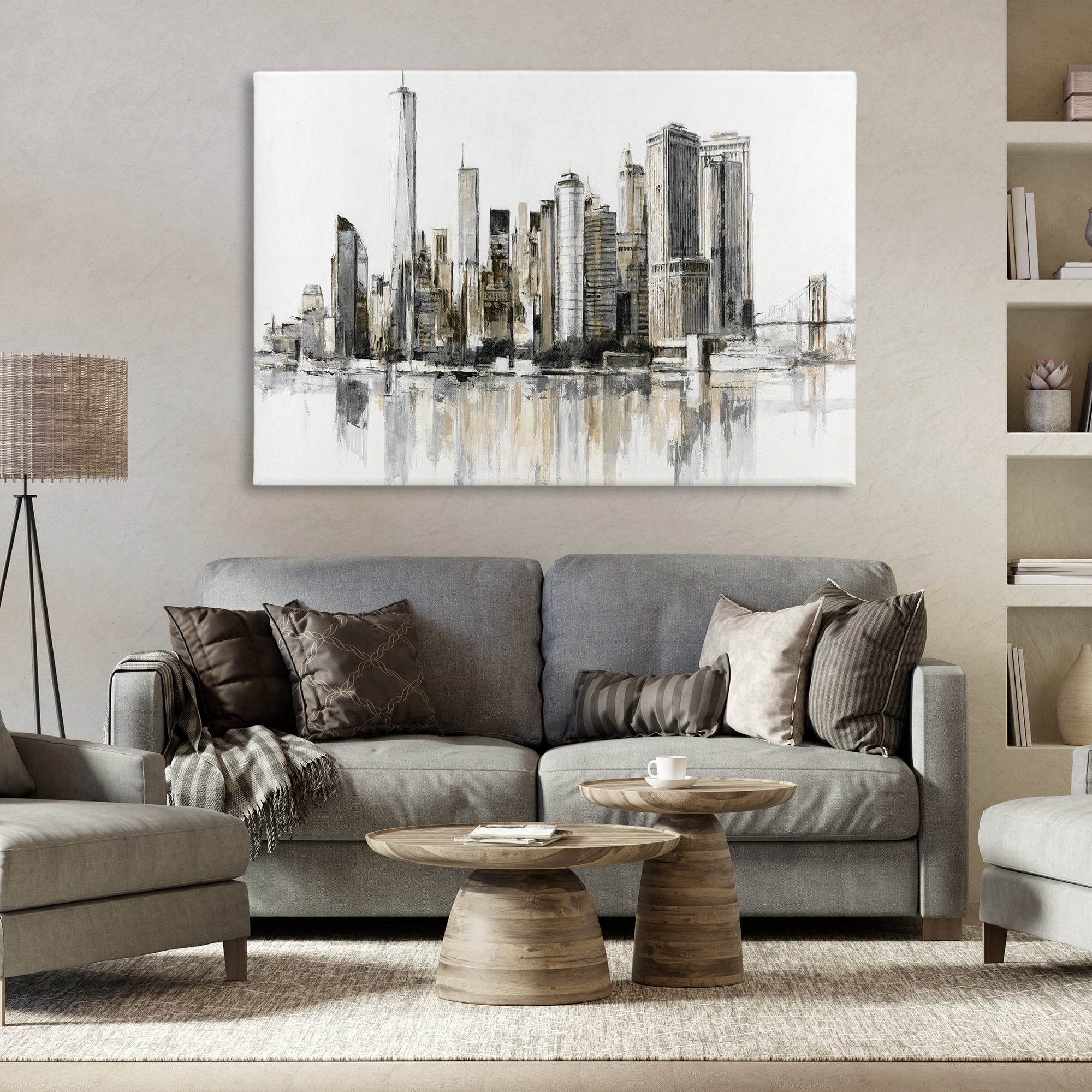 Stupell Industries Urban Skyline Reflection Canvas Wall Art, design by Lorenzo Collective