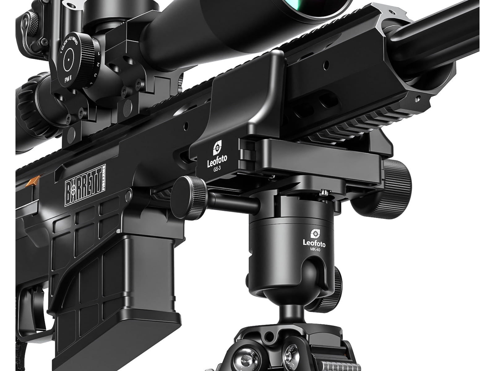 Leofoto SA-324CLX/MK-40X/GS-3 Outdoors Tripod w/ Ball Head and Clamp Set, Black