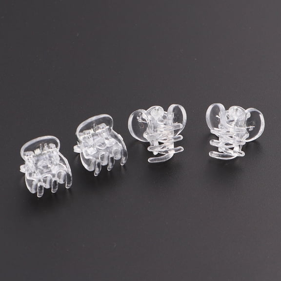 WRITWAA 60pcs Transparent Hair Pieces for Women Mini Claw Clips Giving