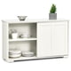 thumbnail image 1 of Kitchen storage cabinet with sliding door sideboard cabinet, adjustable partition Sideboard Cabinet, space saving kitchen storage cabinet, classical white, 1 of 6