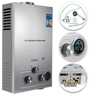 SHZOND 18L Natural Gas Hot Water Heater 5GPM On-Demand Tankless Instant Boiler w/Shower