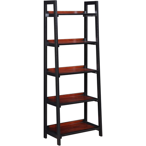Linon Home Decor Products Camden 5-Shelf Bookcase, Black Cherry
