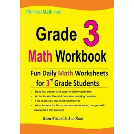 Grade 3 Math Workbook: Fun Daily Math Worksheets for 3rd Grade Students ...