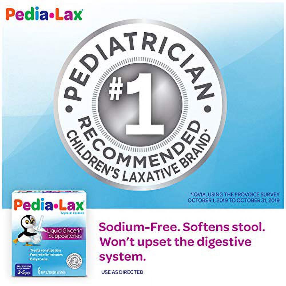Pedia-Lax Laxative Liquid Glycerin Suppositories for Kids, Ages 2-5, 6 Count - image 4 of 17