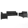 thumbnail image 2 of Flash Furniture 3 Piece Reception Set with Charging Banks and Solid Wood Legs in Black LeatherSoft, 2 of 13