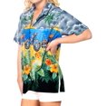 thumbnail image 4 of HAPPY BAY Women's Swim Overshirt Hawaiian Blouse Top XL plus-size Grey, Motor ride, 4 of 5