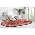 thumbnail image 2 of Unique Loom Sialk Hill Persian Floral Rug 5' x 8' Oval Burgundy/Ivory, 2 of 2