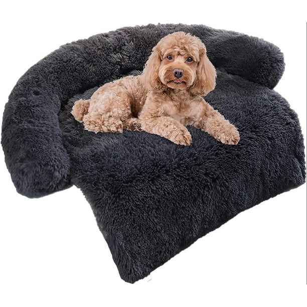 Couch Dog Bed Long Plush Dog Bed for Couch Sofa, Pet Sofa Bed for