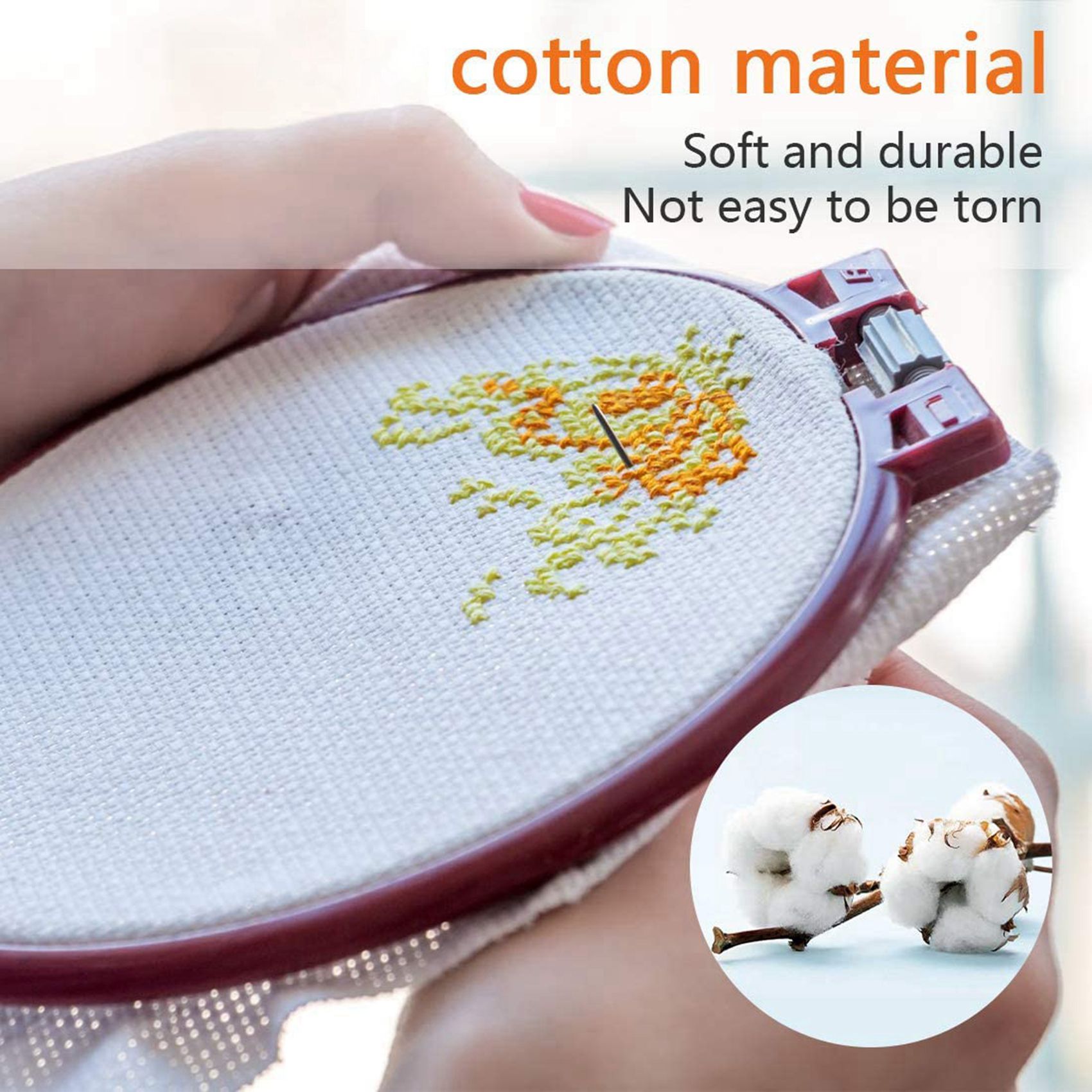 2X 59 By 39-Inch Fabric,14 Count Aida Cloth Large Fabric Reserve Cloth Fabric Embroidery Cloth
