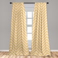 thumbnail image 5 of Ambesonne Chevron Curtains, Vintage Zig Zag, Pair of 28"x95", Apricot Peach, 5 of 5