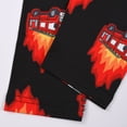 thumbnail image 6 of CAIVO Kids Halloween Print Flame Fire Truck O-Neck Long Sleeve Tops And Pants For Boys Cozy 2 Piece Pajama Set For Autumn, 6 of 7