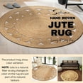 thumbnail image 4 of Braided Jute Round Rug, Eco-Friendly Handmade Rustic Farmhouse Floor Mat Natural Beige, 8 FT, 4 of 5