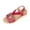 Red, variant on HomeDM Women's Wedge Sandals Espadrilles Platform Open Toe Ankle Strap Comfort Wedges Heels Summer Beach Shoes, Black Size 5.5