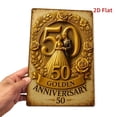 thumbnail image 5 of HELLOYOUNG Metal Sign Anniversary Wall Decor 8x12 Inch, Rustic Couple Wedding Gift, Home Garden Cafe Decor for Valentines Thanksgiving, 5 of 7