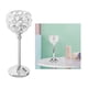 thumbnail image 4 of Candelabro de cristal para velas de té, centro de mesa para compromiso Plata 215cm, 4 of 9