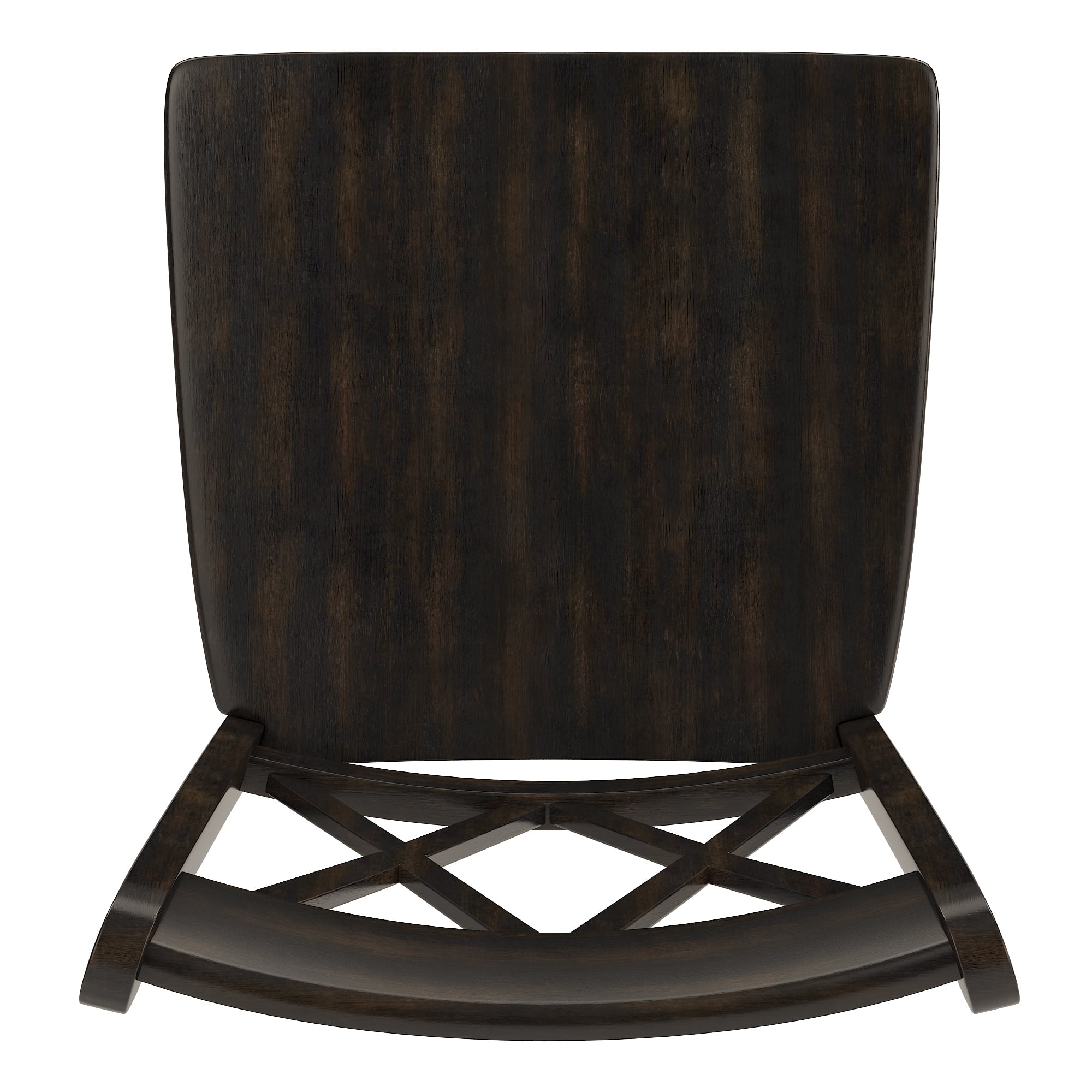 Weston Home Farmhouse Vintage Double X Solid Wood Counter Height Chair, Set of 2, Antique Black