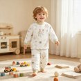 thumbnail image 6 of HFHAPW Boys Girls Pajamas Pjs Toddler 2 Piece Sleepwear Kids Winter Clothes Set Long Sleeve Top and Pants, 6 of 8