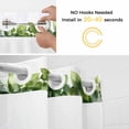 thumbnail image 2 of Eucalyptus Leaf No Hooks Shower Curtain with Snap-in Liner Watercolor Spring Vintage Sage Green Leaves Shower Curtains for Bathroom, Waterproof, Easy Install, Washable 66"x72", 2 of 9