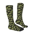 thumbnail image 4 of Lsque Light Green Excavator Printed Crew Socks Men's Women's LightWeight Thin Casual Calf Socks ,Knee High Socks,Cotton Socks, 4 of 9