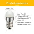 thumbnail image 2 of Ruiandsion E14 LED Bulb for Refrigerator Oven White AC DC 60V Candelabra Appliance Night Light (Pack of 2), 2 of 6
