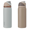 thumbnail image 1 of Owala FreeSip Bouteilles d'Eau en Acier Inoxydable, 946 ml (32 oz.), Lot de 2, Marron et Menthe, 1 of 3