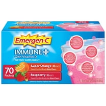 Emergen-C Immune  with Vitamin D Super Orange & Raspberry Net 22.8OZ 70 Packets