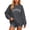 Dark Gray [Sweaters for Women Clearance Sales] [WenDA6070112], variant on Los Angeles California Sweatshirt for Women Dressy Casual Long Sleeve Shirts for Women Oversized Tops Loose Fit Fall Workout Sweaters Women's Fashion Clothing Dark Gray, S