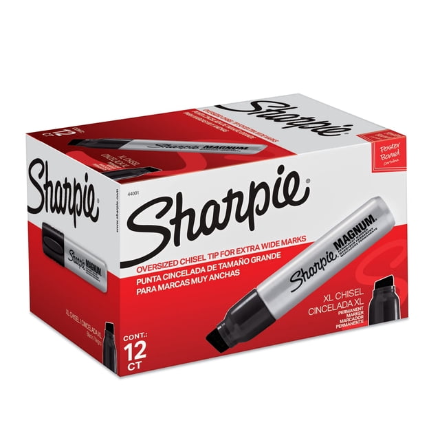 Rotulador permanente Sharpie Magnum negro, paquete de 12