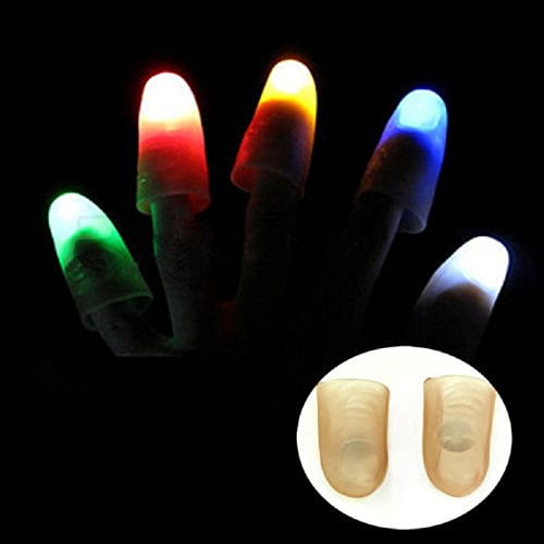 1 Pair Magic Super Bright Light Up Thumbs Fingers Trick Close Up Appearing Light