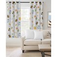 thumbnail image 2 of Flowers Bees Blackout Curtains for Bedroom/Living Room, Thermal Insulated Kitchen Curtains, Spring Cartoon Botanical Tulip Flowers Leaves Grommet Darkening Window Treatment Drapes 42"x63"x2, 2 of 8