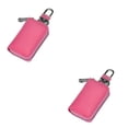 thumbnail image 1 of Sonducket Cartera de cuero Tienda portátil Escuela Fecha Puerta Llaves Almacenamiento Monedero Tarjeta de crédito Organizador Titular de rosa púrpura 2Conjunto, 1 of 6