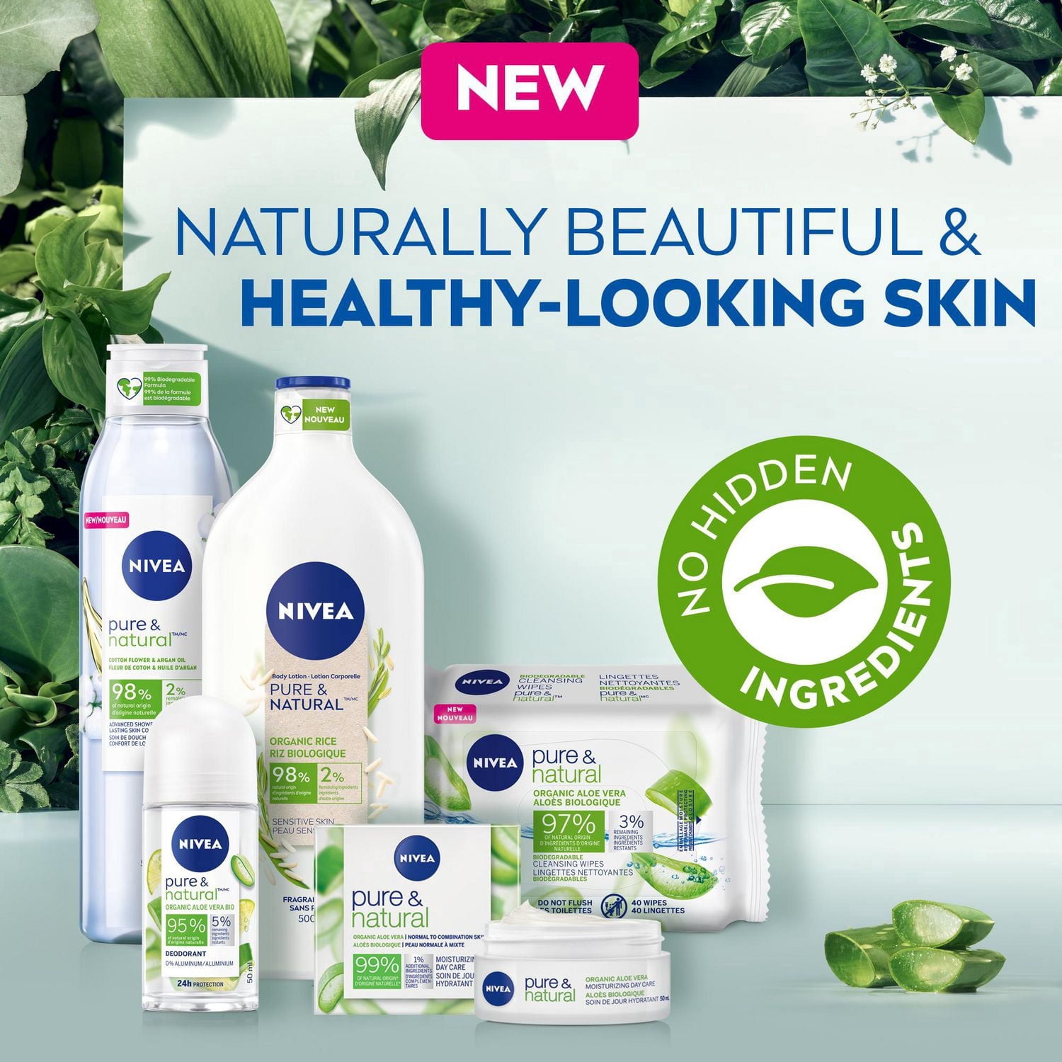 Nivea Pure and Natural Déodorant à Bille à l'Aloès
