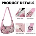 thumbnail image 3 of Lightweight Hobo Bag featuring Abstract Floral Watercolor Design Adjustable Strap Smooth Zipper Nylon Material Suitable for Daily Use and Outdoor Activities, 3 of 5