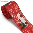 thumbnail image 2 of BadPiggies 16.4ft Christmas Wired Burlap Ribbon Vintage Truck for DIY Christmas Tree Crafts Floral Bows Decoration, 2 of 7