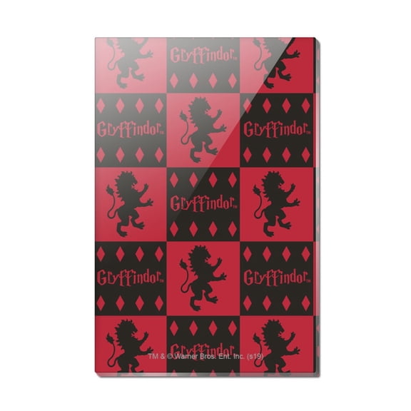 Harry Potter Gryffindor Pattern Rectangle Acrylic Fridge Refrigerator Magnet