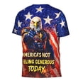 thumbnail image 2 of Omeoer Patriotic Eagle T-Shirt Funny America Not Feeling Generous Today Graphic Tee USA Flag Short Sleeve Shirt for Men Women, 2 of 7