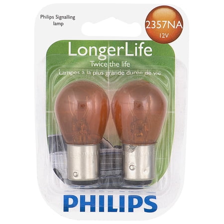 Philips 2357NALL Longerlife Amber 2700 Automotive Bulb 2 Pack