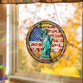 thumbnail image 3 of Hangs,2D Acrylic Window Decorations For US Independence Day 4 Styles Including Statue Of Flag & Star 20x20x0.5cm Metal & Acrylic Perfect Porch,Home Decor, 3 of 3