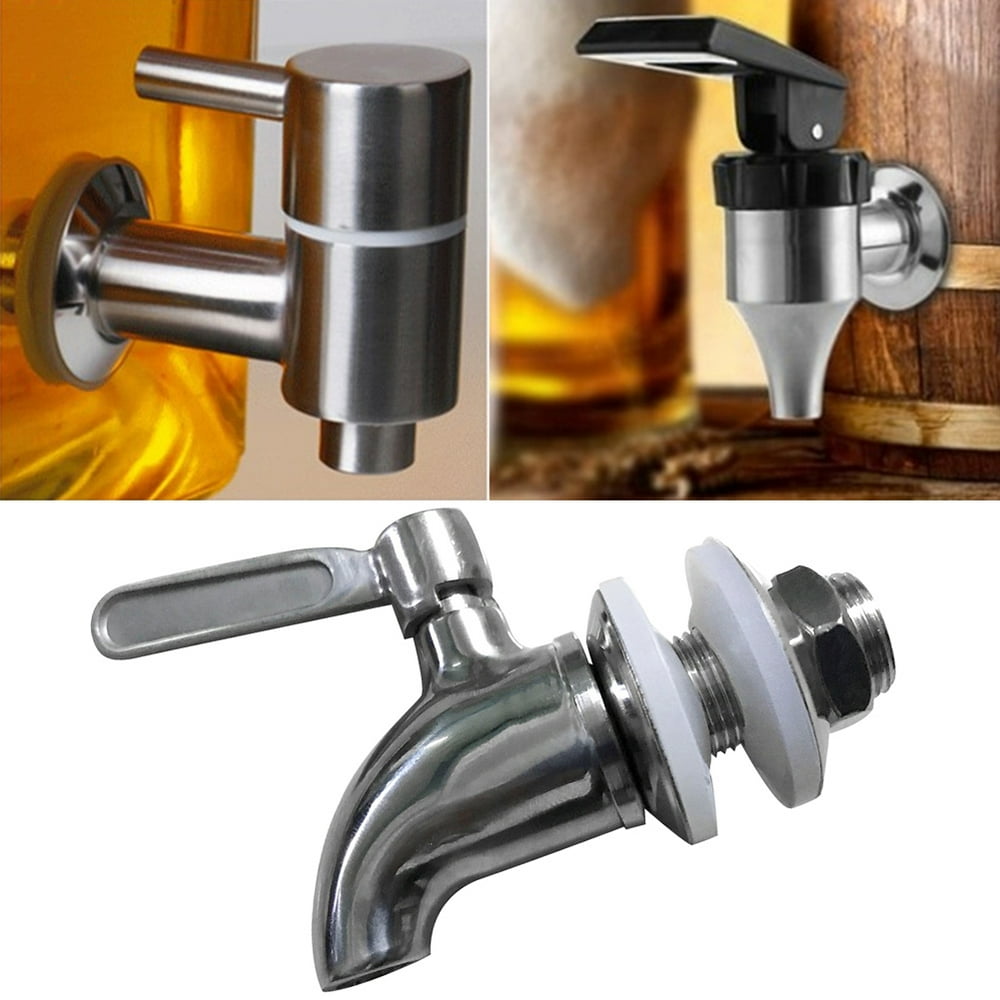 Bueautybox Stainless Steel Beverage Drink Water Dispenser Wine Barrel