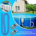 thumbnail image 4 of Yazoeia 6PCS Pool Hose Set, Portable 1.25-Inch Pool Hose 39-Inch Long Accessory Pool Pump Replacement Hose above Ground Pool Filter Pump Using 1 1/4 Diameter Hose for Outdoor (Blue) CJC912-135501, 4 of 9