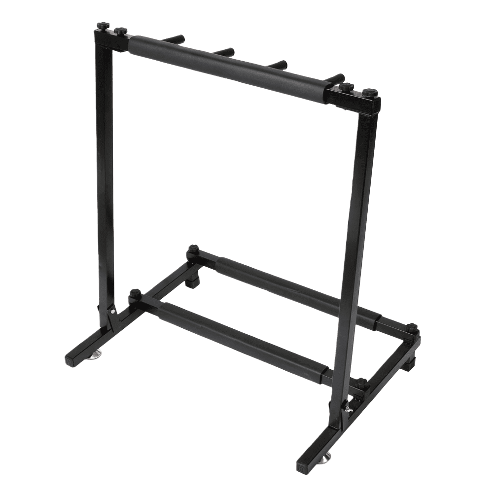 Tcbosik Guitar Stand Rack with Folding Design for 3 Guitars, Portable Display Holder for Guitar & Bass, Studio & Home, Black