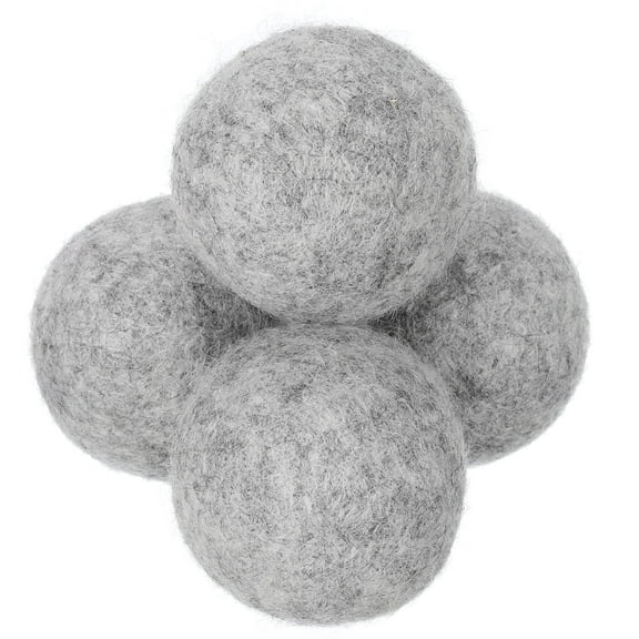 Uxcell 4 Packs Dryer Balls, 1.6 Inches Wool Dryer Balls for Dryer Laundry, Light Grey