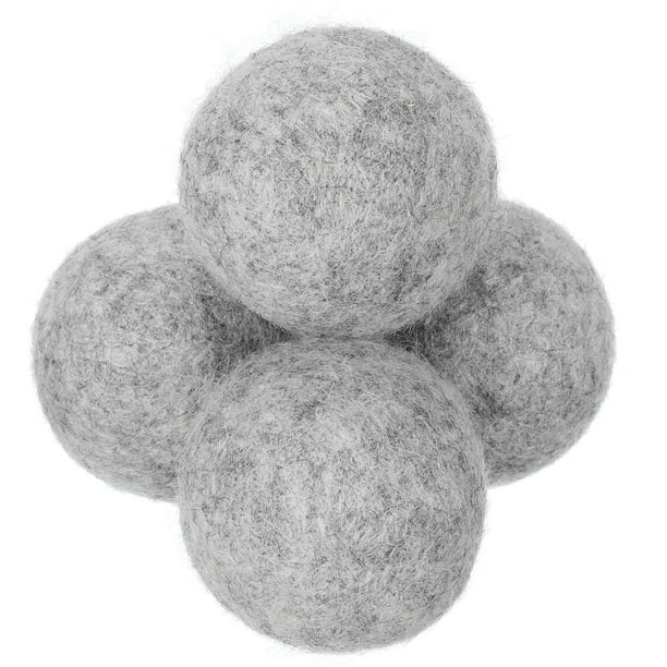 Uxcell 4 Paquetes de Pelotas de Secadora, Pelotas de Secadora de Lana de 1.6 Pulgadas para Ropa, Gris Claro