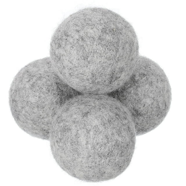 Uxcell 4 Paquetes de Pelotas de Secadora, Pelotas de Secadora de Lana de 1.6 Pulgadas para Ropa, Gris Claro