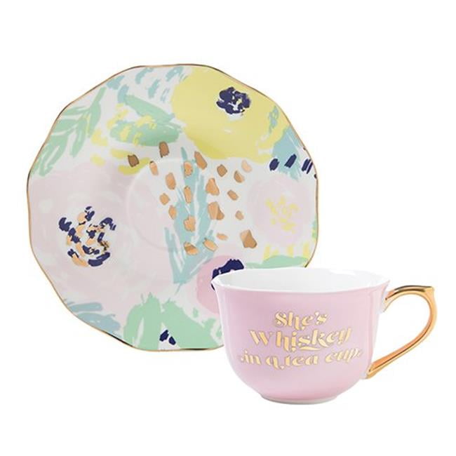 Pink and White Sweetheart Floral Design Porcelain Childrens 10 pc Tea Party Set
